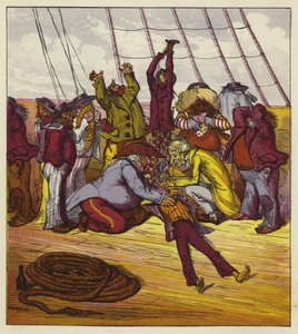 Billee viel flauw aan boord van de Mary Jane door Ernest Henry Griset