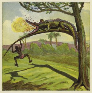 Krokodil door Ernest Henry Griset
