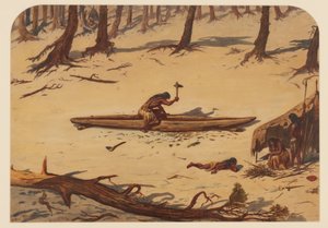 Prehistorisch kamp, 1871 door Ernest Henry Griset
