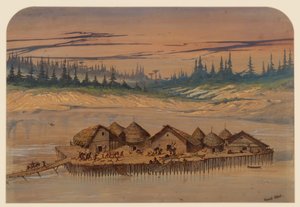 Prehistorisch Dorp, 1871 door Ernest Henry Griset