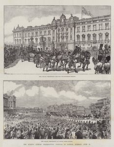 Het Jubileum Dankfeest van de Koningin in Londen, dinsdag 21 juni door Ernest Henry Griset