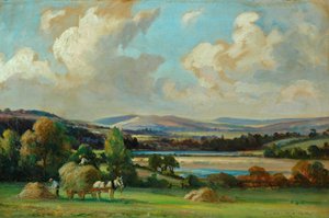 Hooien in Yorkshire door Ernest Higgins Rigg