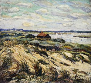 Hut aan de baai door Ernest Lawson