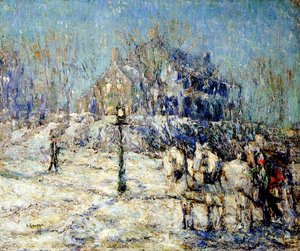 Het Dyckman House, 1913 door Ernest Lawson