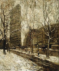 Het Flatiron Building, New York door Ernest Lawson