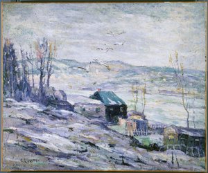 Winderige dag, Bronx door Ernest Lawson