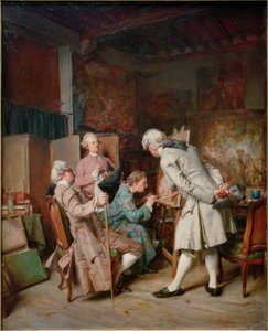 De liefhebbers van schilderkunst door Ernest Meissonier