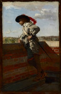 Op een terras, 1867 door Jean Louis Ernest Meissonier