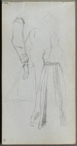 Schetsboek, Pagina 31: Studie van Figuren door Jean Louis Ernest Meissonier