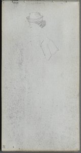 Schetsboek, pagina 35: Studie van een Hoofd door Jean Louis Ernest Meissonier