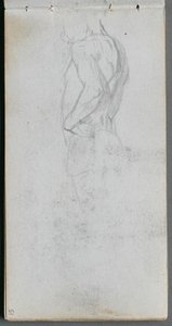 Schetsboek, pagina 51: Figuurstudie door Ernest Meissonier