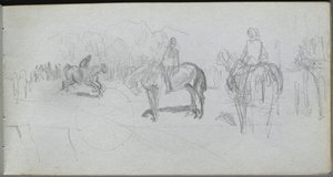 Schetsboek, pagina 52: Figurenstudie