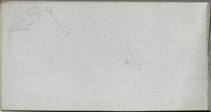 Schetsboek, pagina 54: Architectuurstudie