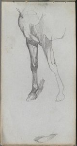 Schetsboek, pagina 66: Studie van een paard door Jean Louis Ernest Meissonier