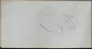 Schetsboek, pagina 72: Figurenstudie door Jean Louis Ernest Meissonier