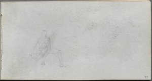Schetsboek, pagina 77: Figurenstudie door Jean Louis Ernest Meissonier
