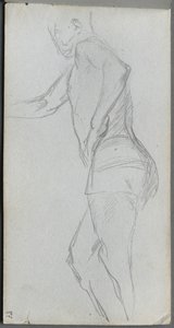 Schetsboek, pagina 87: Figurenstudie door Jean Louis Ernest Meissonier