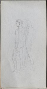 Schetsboek, pagina 92: Twee naakten
