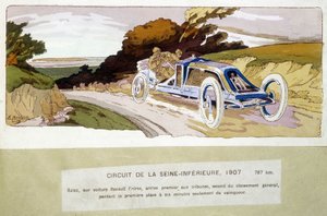 Circuit de la Seine-Inférieure, Szisz met Renault Frères auto, kwam als eerste in de stands, tweede in de algemene rangschikking, verloor de eerste plaats slechts zes minuten van de winnaar