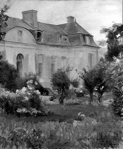 Hoek van de tuin met de Perron