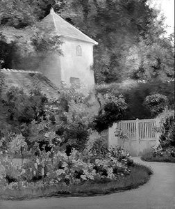 De toren en tuin in Queue-en-Brie