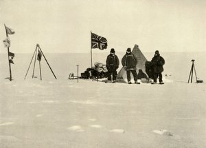 Het kerstkamp op het plateau, december 1908, 1909 door Ernest Shackleton