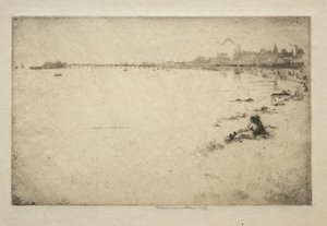 De pier door Ernest Stephen Lumsden