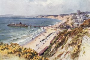 Bournemouth Pier en zand vanaf Eastcliff