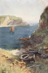 Lulworth Cove door Ernest William Haslehust