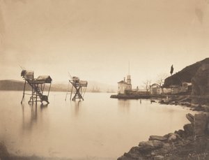 Visserijen bij Kiretch-Bournou (Bosporus, Europa) door Ernest de Caranza