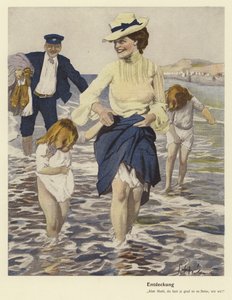 Familie aan zee