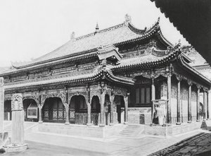 Wu tai shan, Hien tung sze, Shansi, Grote Gebedshal door Ernst Boerschmann