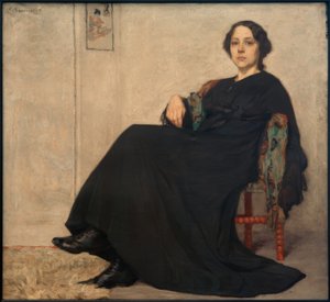 Zittende vrouw door Ernst Burmester
