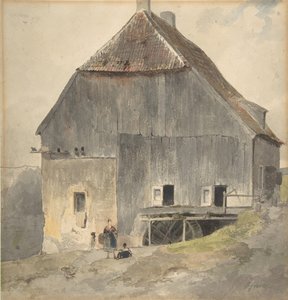 Watermolen, ca. 1870 door Ernst Erwin Oehme