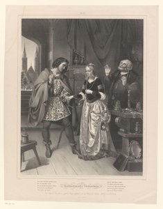 Man vraagt de hand van een vrouw door Ernst Friedrich Oldermann