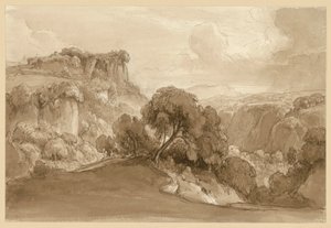 Bebost Italiaans berglandschap door Ernst Fries