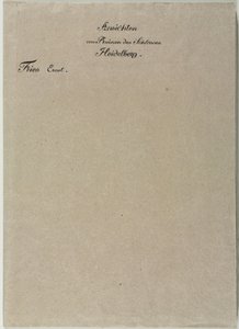 Zes uitzichten van kasteel Heidelberg: Omslag, 1820