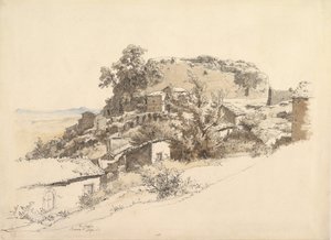 Romeins landschap bij Rocca di Papa, 1866 door Ernst Furchtegott Mohn