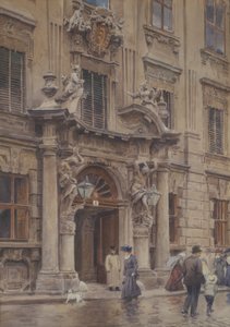 Het portaal van het Palais Kinsky door Ernst Graner