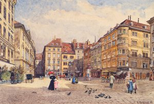 Het Jodenplein in Wenen