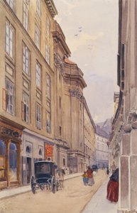 De Dorotheergasse in Wenen met het oude pandhuis