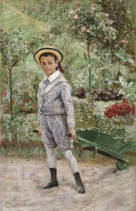 Jongen met een Kruiwagen, 1880 door Ernst Josephson