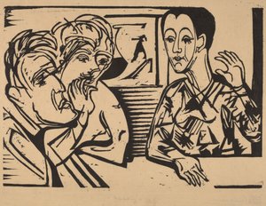 Gesprek, 1929 door Ernst Ludwig Kirchner