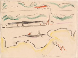 Elbe landschap nabij Dresden, 1909