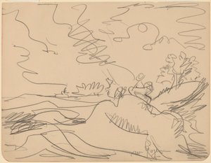 Landschap in de Taunus, 1916 door Ernst Ludwig Kirchner