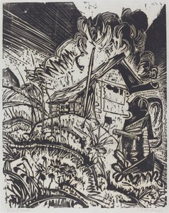 Mountain House, 1917 door Ernst Ludwig Kirchner