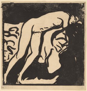 Naakt meisje door Ernst Ludwig Kirchner