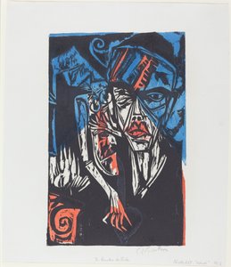 Peter Schlemihls wonderbaarlijke geschiedenis: Gevechten. Kwellingen van de liefde..., 1915 door Ernst Ludwig Kirchner