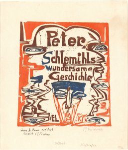 Peter Schlemihls wonderbaarlijke Geschiedenis Titelpagina, 1915 door Ernst Ludwig Kirchner