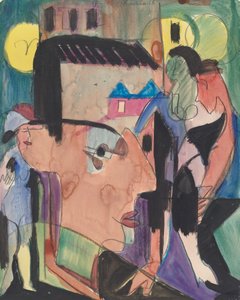 Zelfportret, 1928 door Ernst Ludwig Kirchner